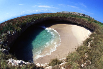 La meravigliosa spiaggia nascosta in Messico